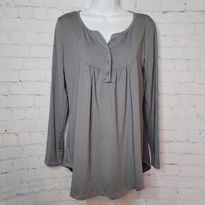 Women's V Neck Long Sleeve Blouse Medium
